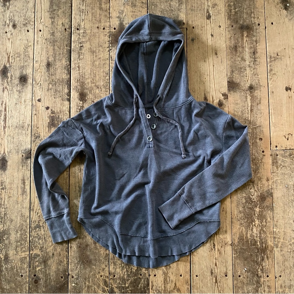 Charcoal Waffle Knit Long Sleeve